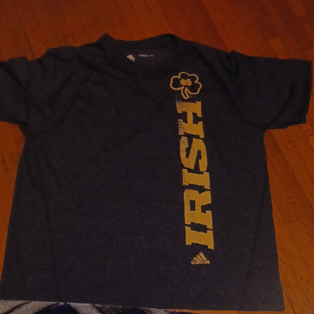 Adidas Blue and Gold Short Sleeve Tee